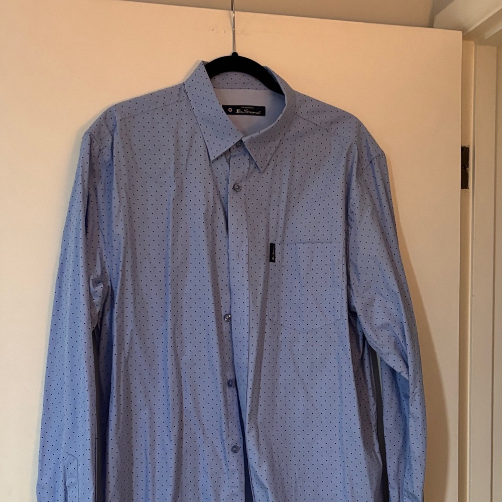 Ben Sherman Light Blue Polka Dot Shirt